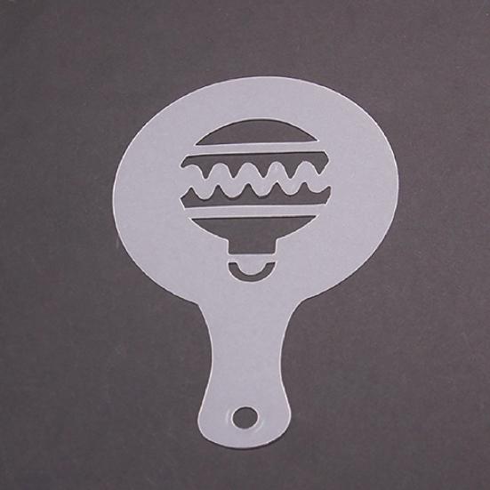 8Pcs Coffee Mold Christmas Pattern Portable Plastic Latte Coffee Decorating Stencil for Coffee Shop