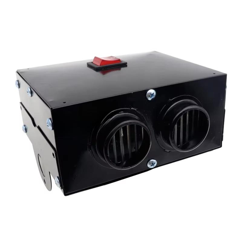 12V/24V Car Heater Portable 500W 2 Hole Fast Heating Windscreen Demister Winter Warmer Defroster For Vehicle RV SUV Truck