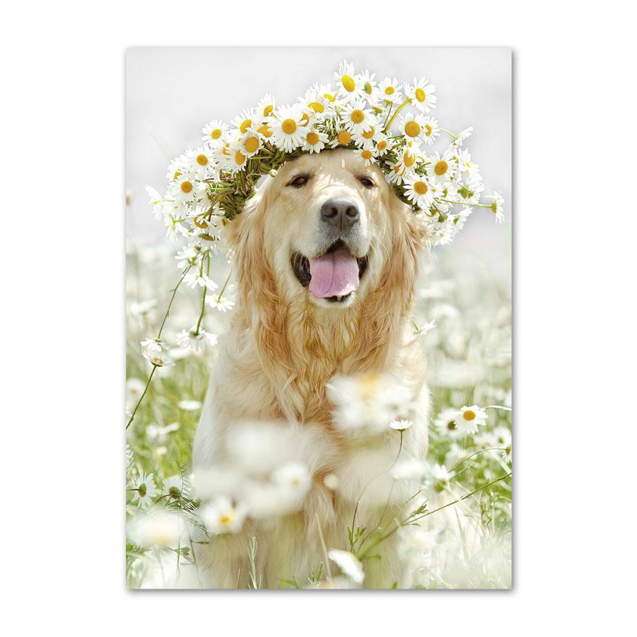 Spring Sunflower Sakura Windmill Farmhouse Church Green Landscape Poster Wall Art Canvas Painting For Living Room Home Decor