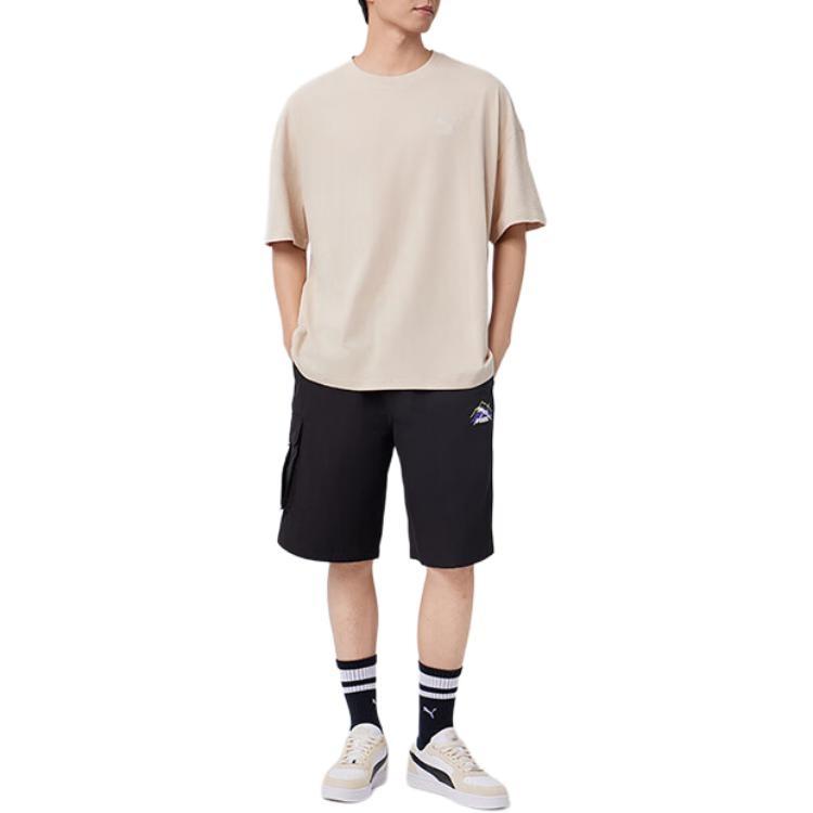 PUMA T Shirts Men's Oat Crew Neck Moderate 621981-88