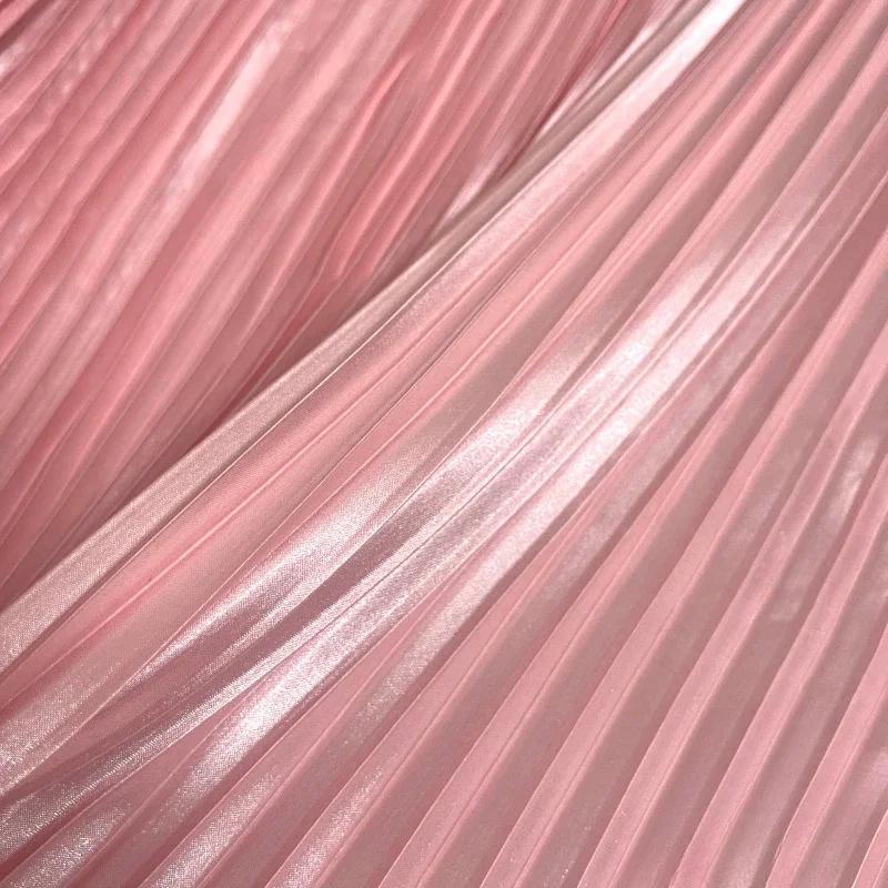 100x150 см плиссированная атласная ткань для рукоделия платье юбка костюм одежда ткань для шитья своими руками мягкая глянцевая гладкая однотонная