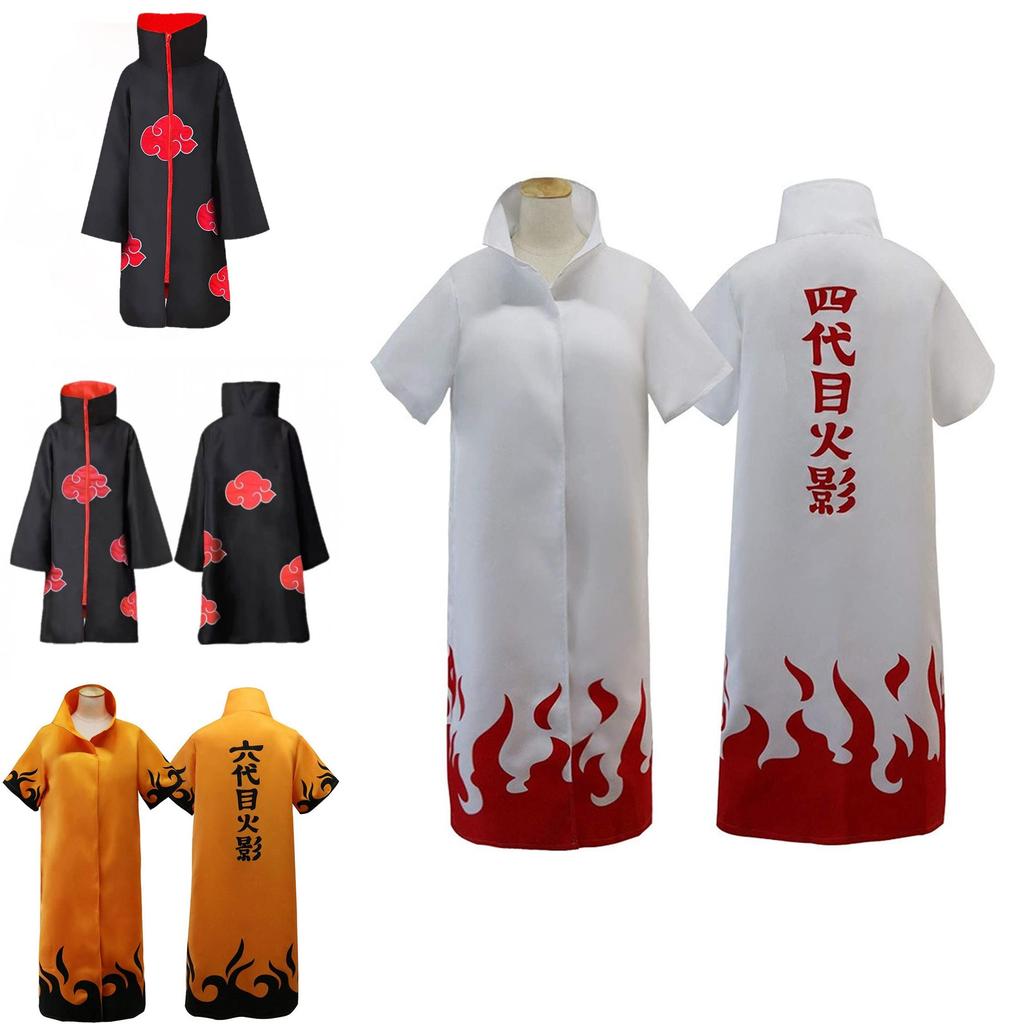 Наруто Сяо Какаши Минато Учиха Обито Костюм для косплея Униформа Халат Для детей и взрослых