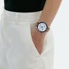 Casio 50M Водонепроницаемые Мужские часы с кварцевым механизмом и кожаным ремешком Белые BEM-520BUL-7A2