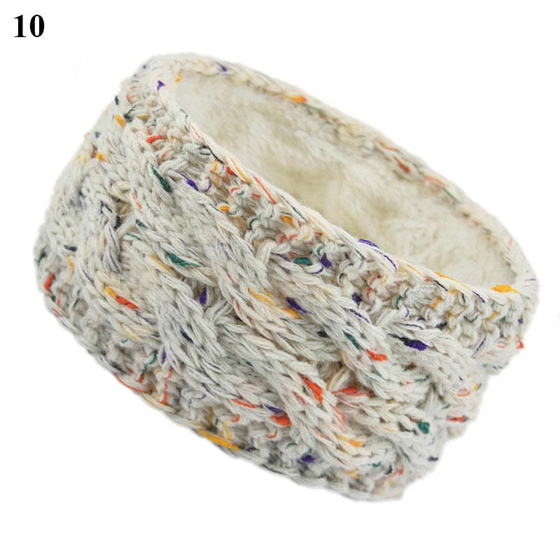 Теплые зимние вязаные повязки на голову, теплые шерстяные вязаные согревающие уши, плюшевые толстые шерстяные вязаные спортивные повязки на голову, защита от холода, головной убор
