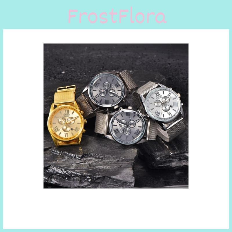 Premium Quality Mens Stainless Steel Military Watch With Elegant Date Functionality