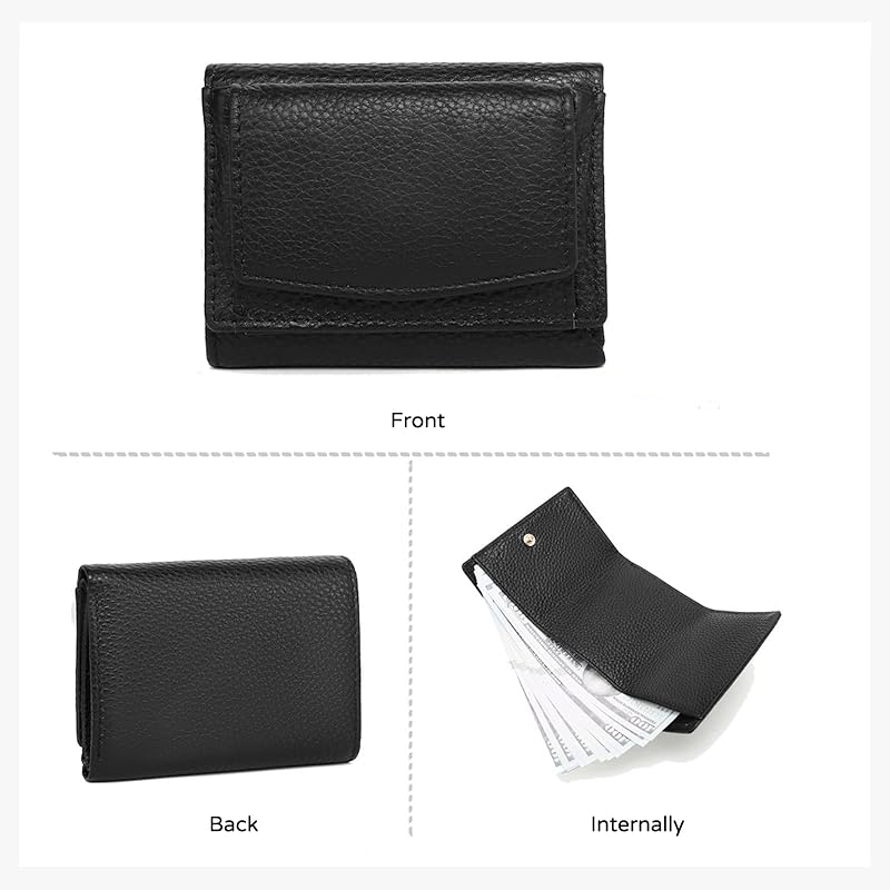 [PORRASSO] кошелек женский для девушки мини-кошелек кошелек из коровьей кожи тройного сложения кошелек тройного сложения Модный милый Популярный легкий тонкий с отделением для монет