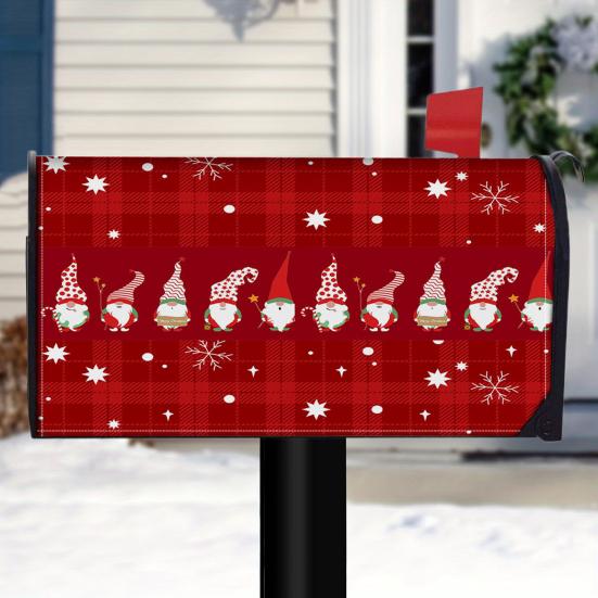 Зимний магнитный чехол для почтового ящика стандартного размера 18 x 21 дюйм Обёртки для почтового ящика с надписью «Счастливого Рождества»