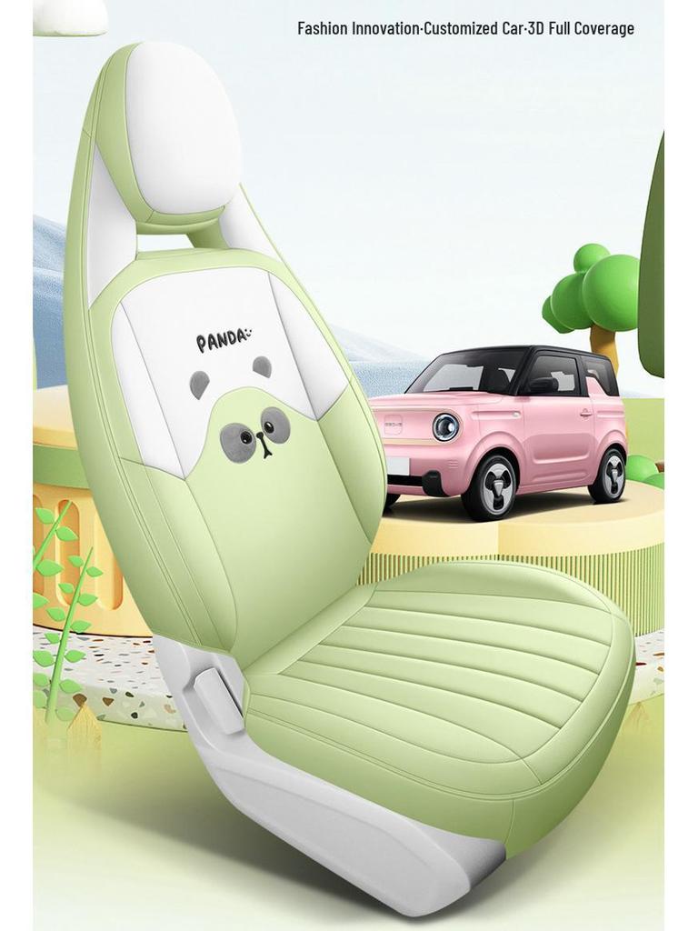 Cute 2023 Panda Mini Seat Cover for Women - All-Season, Full Coverage Car Cushion
