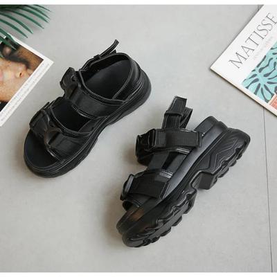 Босоножки Женские 2024 Лето Подошва Мацу Открытый Носок Повседневные Сандалии Женские Каблуки на Платформе Большая Римская Обувь обувь на танкетке для женщин