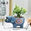 Cute Elephant Flower Pot Ceramic Succulent Pot Planter Home Decor Indoor Decoration Desktop Ornaments Bonsai Plant Pot
