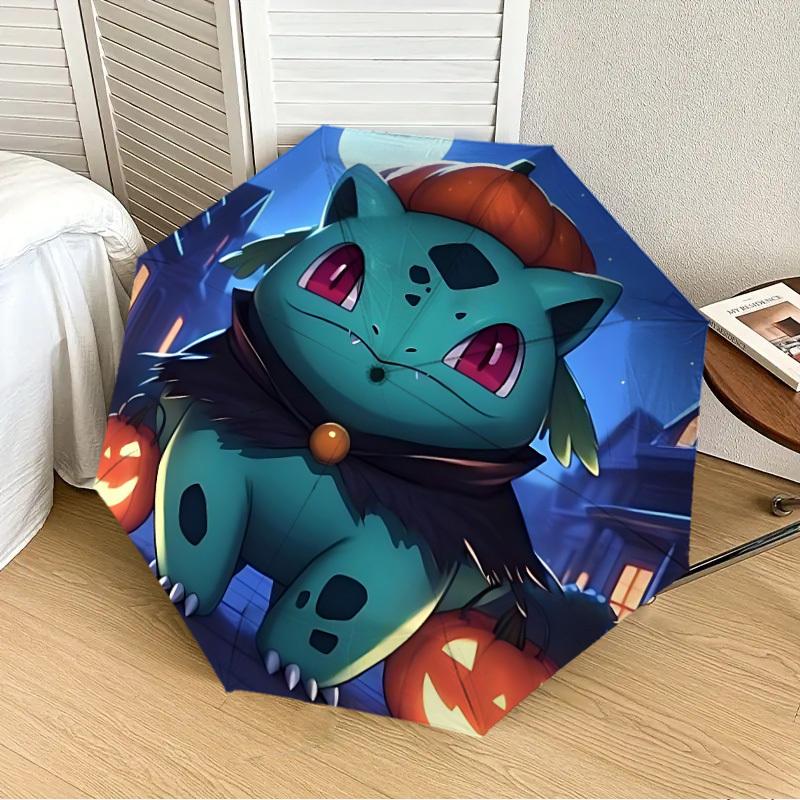 1pc Bulbasaur, Pokémon Automatic Folding Umbrella] Durable Iron Frame & Rod, Portable Folding, Makes a Great Holiday Gift yy251016283