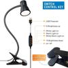 Black LED Desk Lamp 3 Color Modes Table Lamp Morden Lamp Clip On Reading Light  Bedside