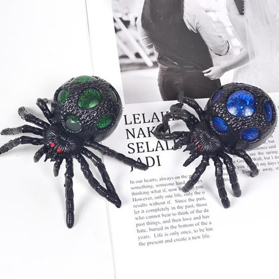 Colorful Beads Spider Squeeze Toy Anxiety Stress Relief Fake Spider Pinch