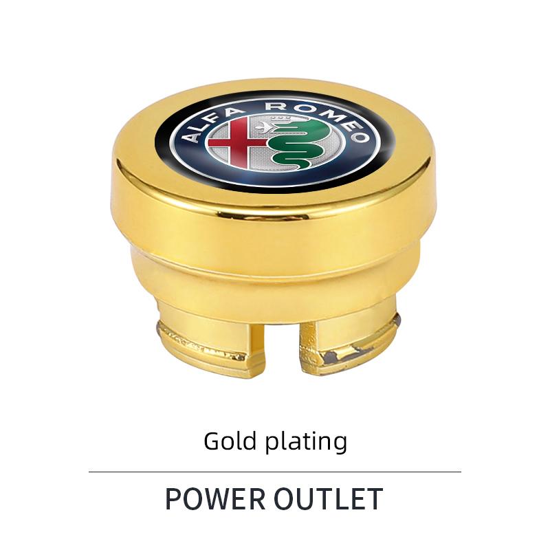 UHNPV1 TFLGX1 Car Cigarette Lighter Dust Proof Protect Cover Lighter Button For Alfa Romeo 156 159 147 4C 8C 166 Giulia Giulietta Mito Stelvio