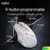 Проводная игровая мышь inphic PG1, 6 кнопок, 200–12800 точек на дюйм, 1000 Гц, RGB, легкая, эргономичная, оптическая