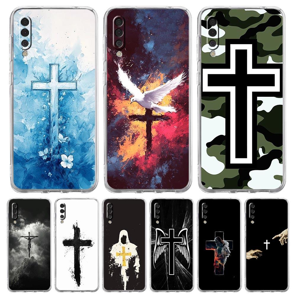 Case For Samsung A56 A36 A26 A16 A14 A12 A22 A32 5G A34 A42 A52 A54 A50 A70 A40 A20E A20S A06 Cover Bible Jesus Christ Cross