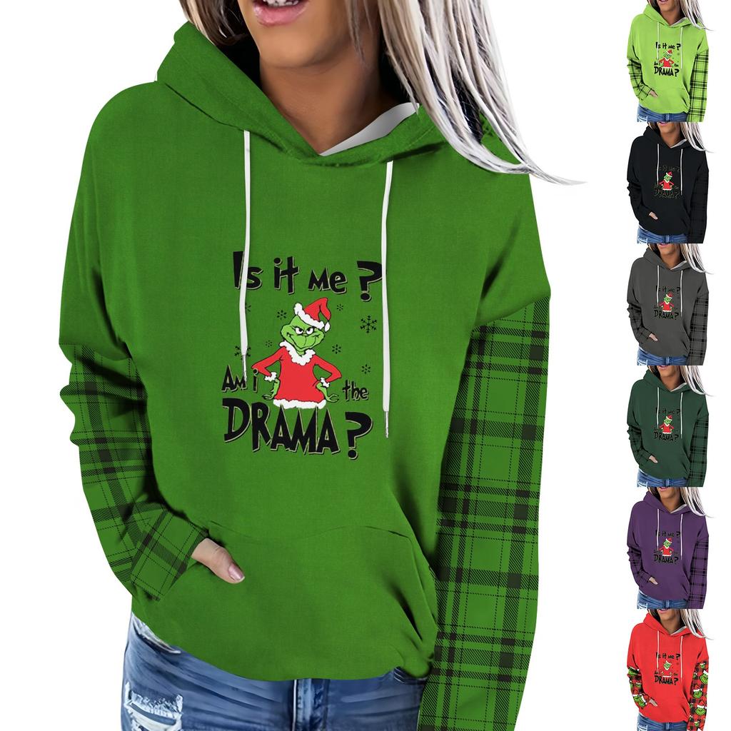 Женская модная повседневная толстовка с капюшоном и принтом Greentown с длинными рукавами