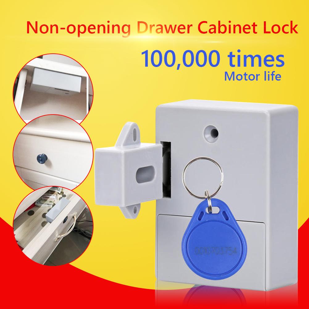 Invisible Cabinet Lock RFID Sensor Smart Drawer Security Keyless File Cabinet Locks Anti-theft Device