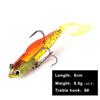 FishKing1/21pcs Lead Jig Soft Lure For Pike Muskie Bass Minnow Lure Length 8CM 10CM Weight 8.5G 21.5G