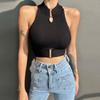 Women Knitted Elastic Crop Top Clothes Sleeveless Tank Top Summer Korean Cropped Feminino Streetwear