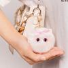 Fur Ball Keychain Cat Soft Pompom Animal Tail Hair Ball Car Keychain Ladies