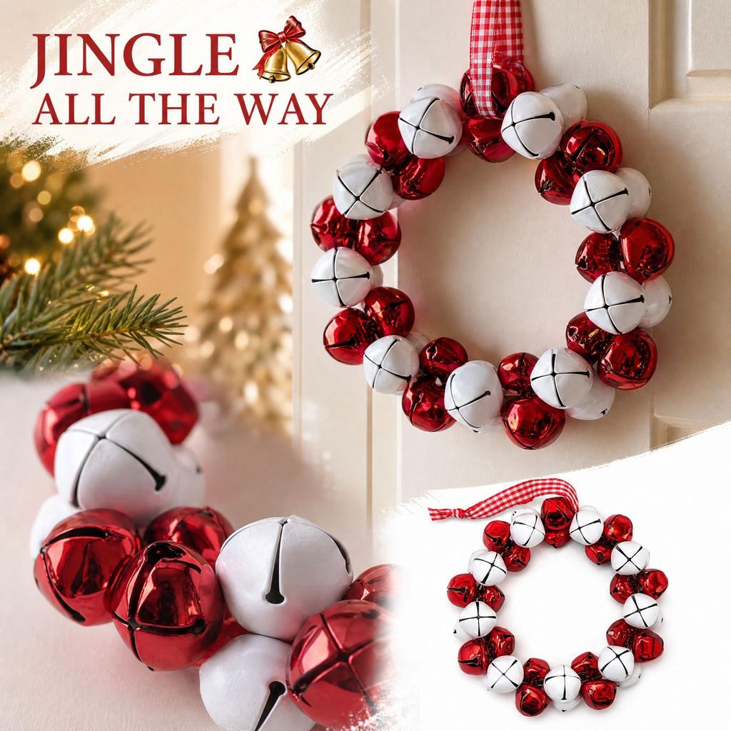 Елочная игрушка-колокольчик для Рождественской елки Оконный венок Подвесное украшение