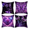Фиолетовые бабочки и розы наволочкаПодходит для дивана автомобиля спальни декоративная наволочка на подушку наволочка