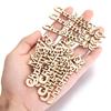 10pcs Wooden Merry Christmas Hanging Ornaments Handcraft Letter Wood Pieces Crafts Xmas Decoration