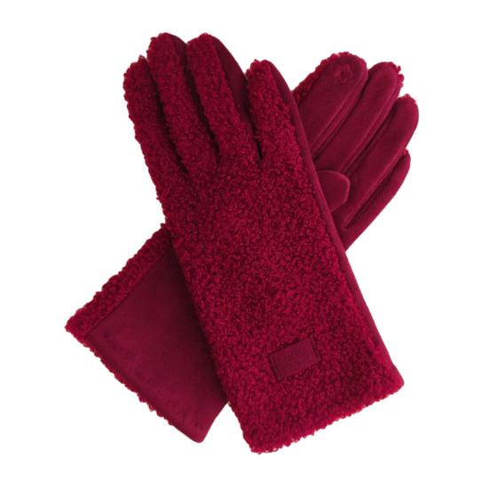 Женские зимние замшевые перчатки Теплые пушистые перчатки с сенсорным экраном Однотонные ветрозащитные перчатки с плюшевой подкладкой для вождения, поездок на работу, шопинга