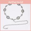 Metallic Ladies Waist Chain With Artistic Engraving For Casual Office Wear
