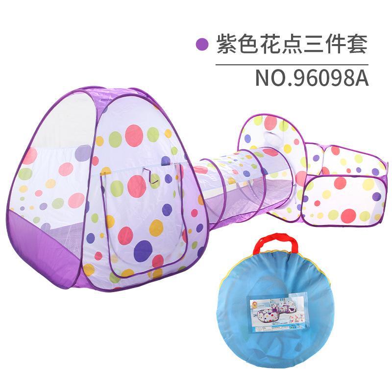 Детская палатка для игр в помещении и на улице, складной домик для лазания 3-в-1, хранение, бассейн с океаническими шариками, тоннель, игрушки