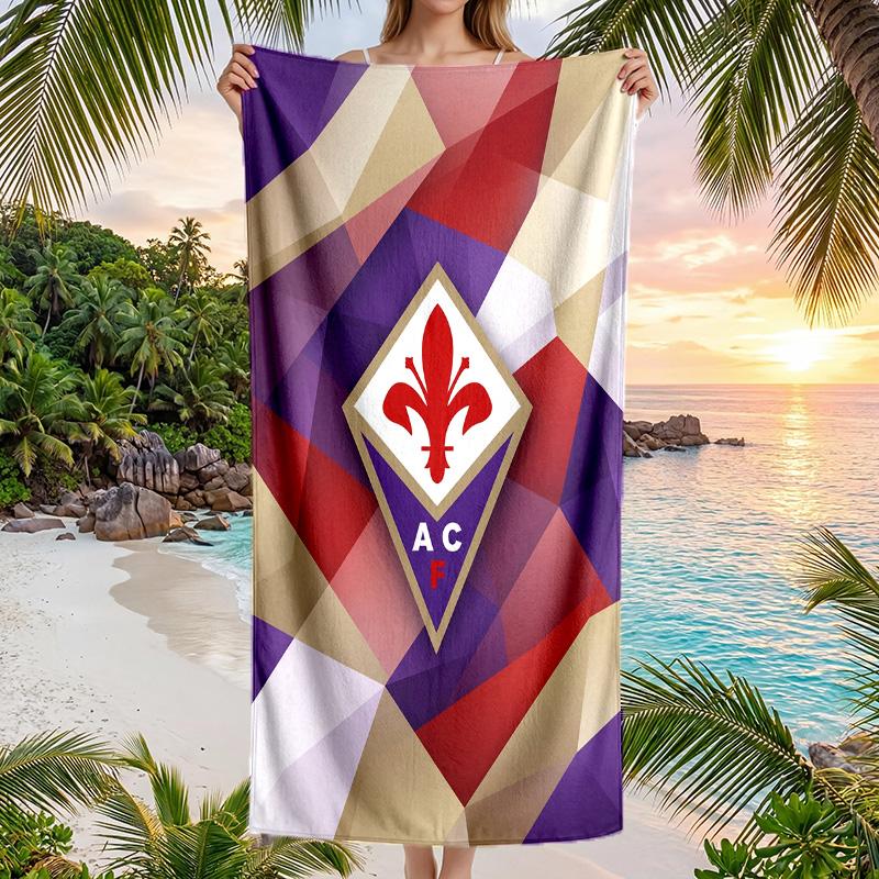 Полотенце для пляжа Fiorentina FC, быстросохнущее, из микрофибры, впитывающее, портативное, для путешествий, для плавания