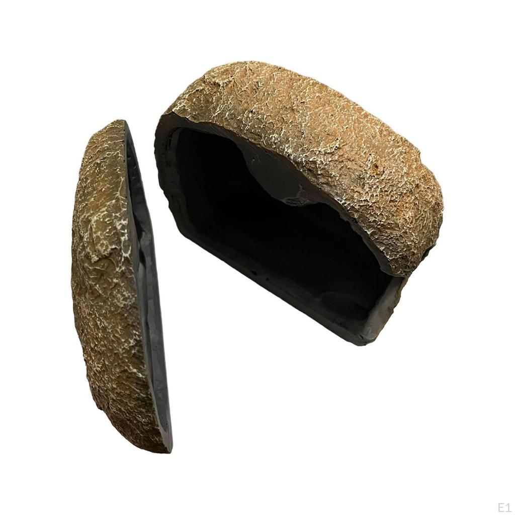Aquarium Hideaway Rock Shelter, Artificial House Cave, Fish Tank Ornament for Desk Living Room