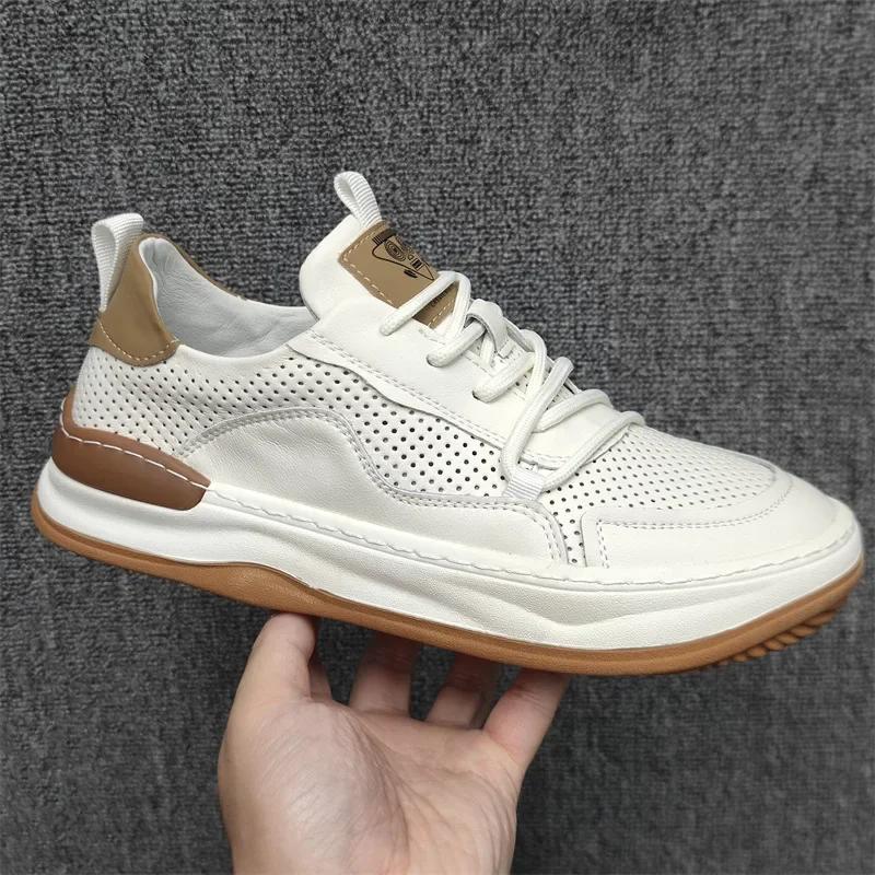 Модная мужская повседневная обувь из натуральной кожи, спортивная обувь для мужчин, удобная дышащая обувь для бега, легкая спортивная обувь Zapatillas Hombre