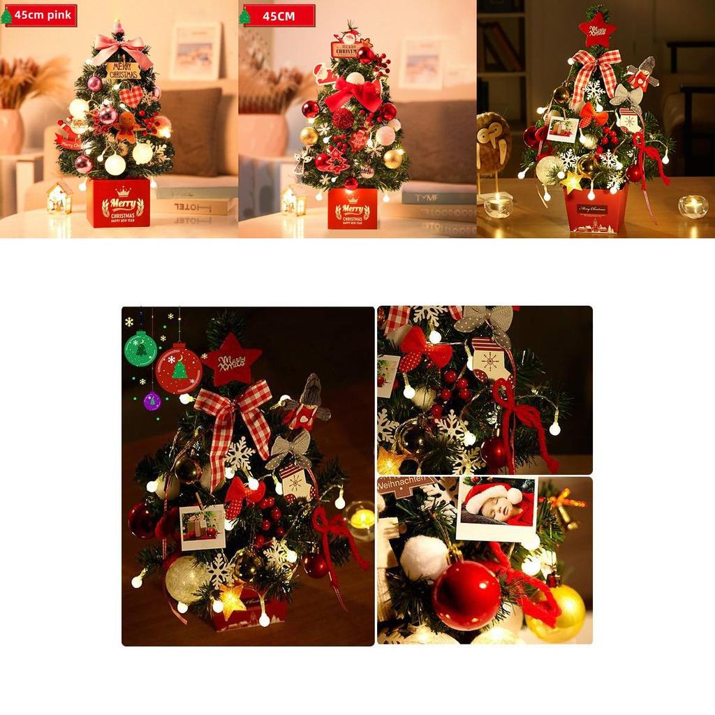 Нежные мини розовые имитации рождественских елочных украшений, настольные украшения