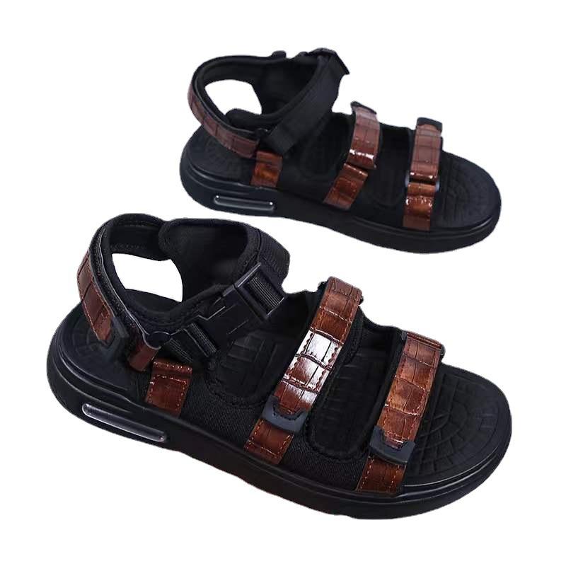 Sandals Men's 2025 Summer New Fashion Trend Beach Shoes Outdoor Massage Soft-soled Casual Cool Slippers