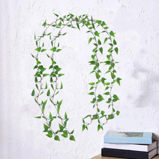 4 шт., искусственная зеленая виноградная гирлянда, реалистичный домашний свадебный сад, крытый и открытый настенный подвесной пластик, искусственное восхождение, зелень, свисающий плющ, украшение