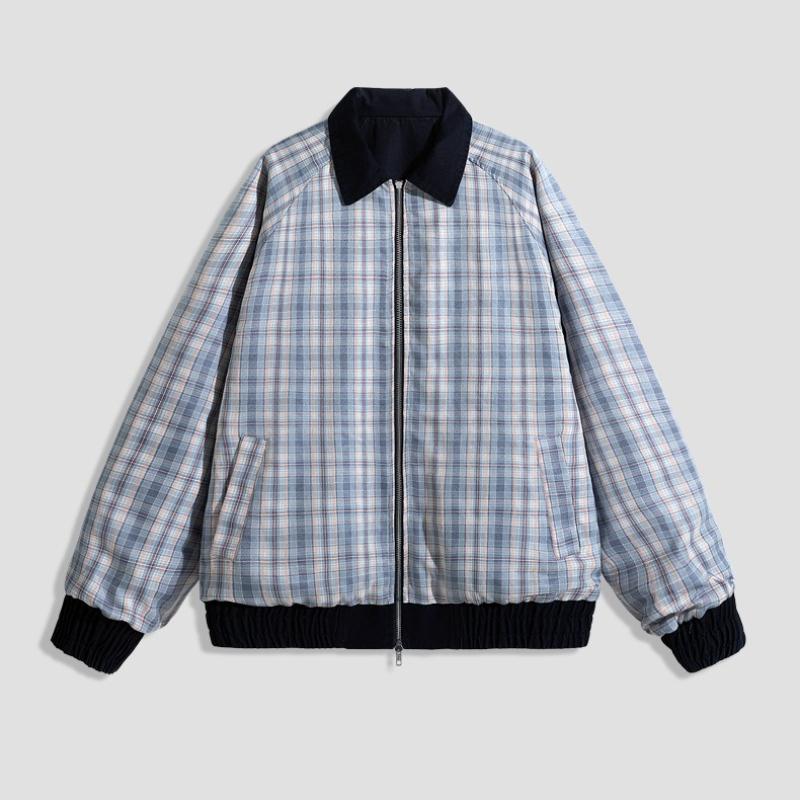 Minimalist Pure Cotton Jacket Men's 2026 Jacket Striped Reversible Wear Casual Men's Lapel Spring Autumn Men's Clothes Breathable Work Casual Jacket
