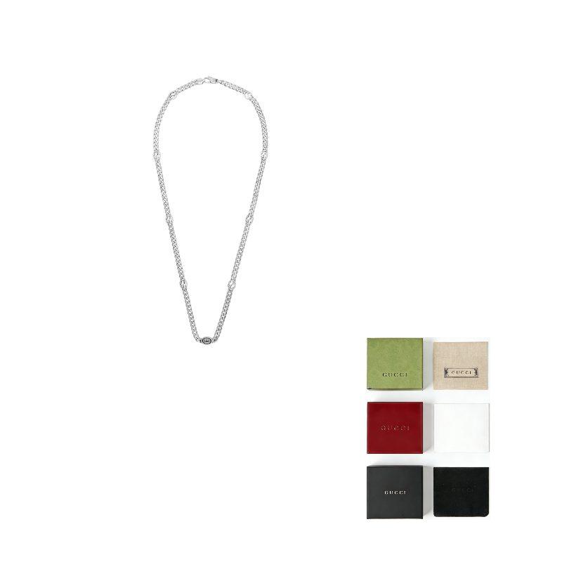 Previous Season Interlocking G station chain necklace 678661-J8410-8191
