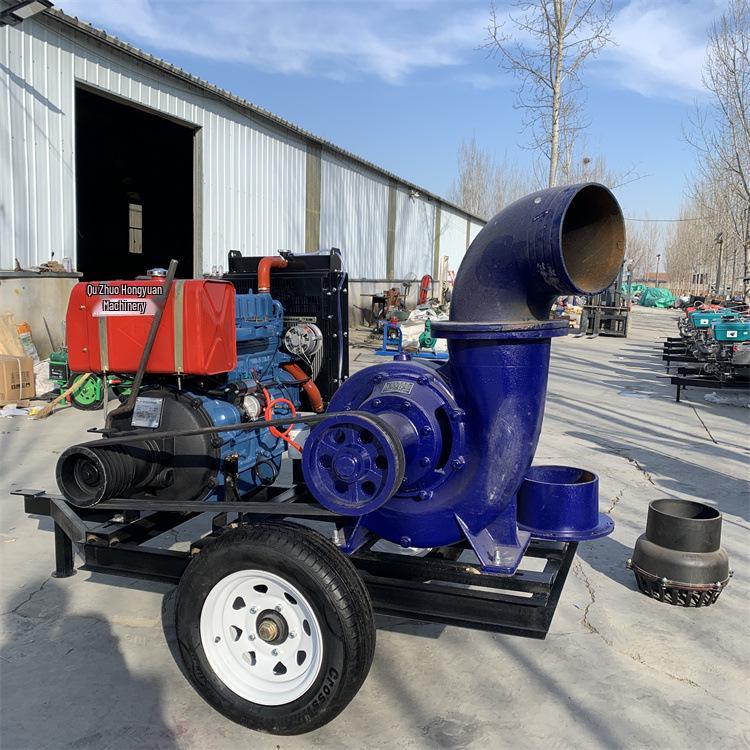 12-inch Mixed-Flow High-Head Irrigation Pump with Four-Cylinder Engine
