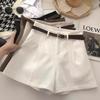 Women's High-Waist A-Line Wide-Leg Retro Shorts - Spring 2025 Korean & Hong Kong Style