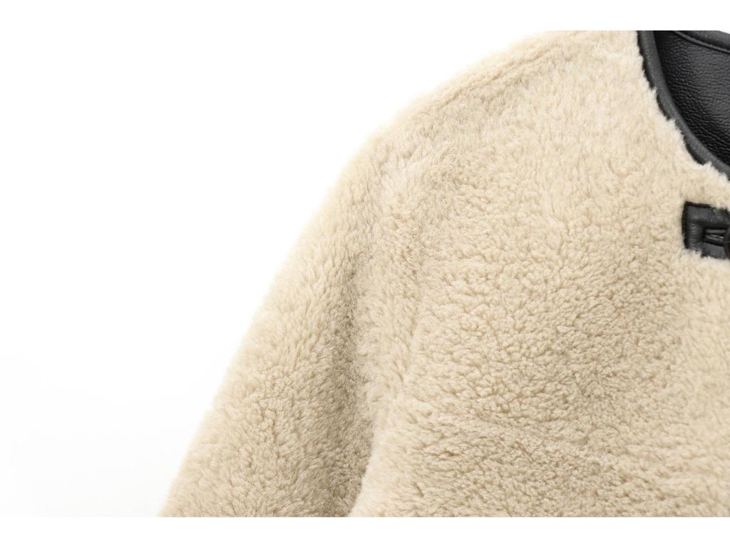 Женская осенняя мода 2024: Свободная куртка-пальто из искусственного меха в европейском и американском стиле