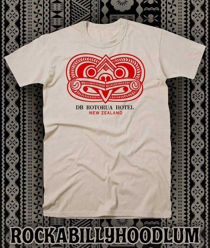 Retro Tiki Art Tee T Shirt Bar Mug Restaurant DB Rotorua Hotel New Zealand
