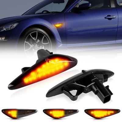 Светодиодный указатель поворота POPMOTORZ, Светодиодное волокно, Динамический свет, Последовательный, Передний боковой габаритный фонарь,