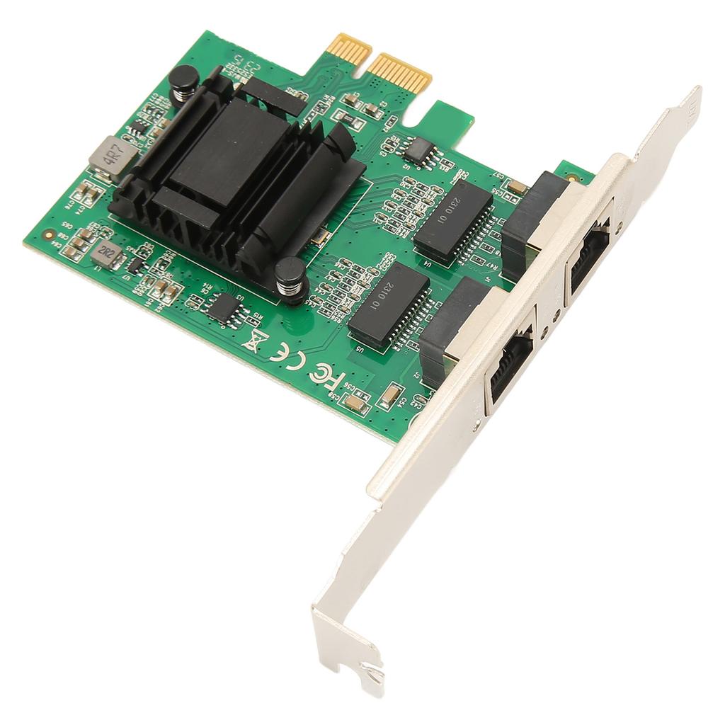 TXA108 82571 2 RJ45 Port Gigabit Network Card PCI Ex1 to 2 RJ45 10 100 1000Mbps Server Network Card for Desktop PC