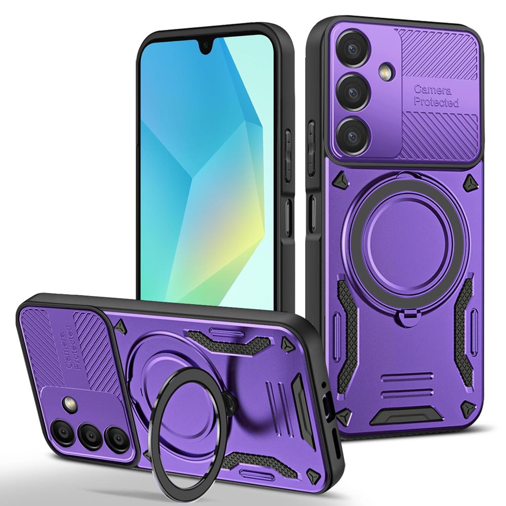 Магнитный чехол-броня для Samsung Galaxy A05 A05S A06 A07 A12 A13 A14 A15 A16 A17 A25 A26 A33 A35 A55 A56 4G 5G Чехол с кольцом-подставкой