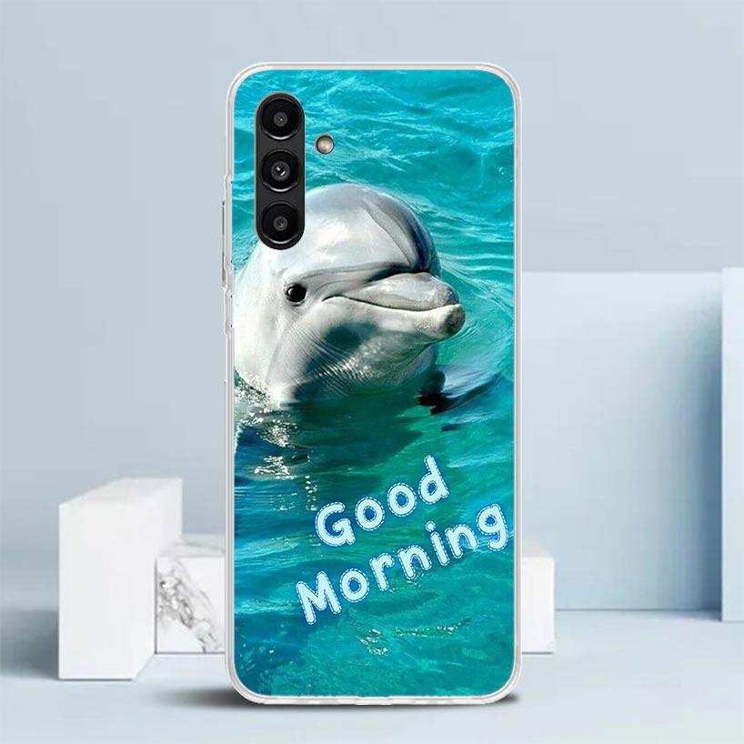 Чехол для телефона с милым дельфином, животным океана, для Samsung Galaxy A17 A37 A57 A16 A15 A14 A13 A56 A55 A54 A53 A36 A35 A34 A33 A26 A25 A24