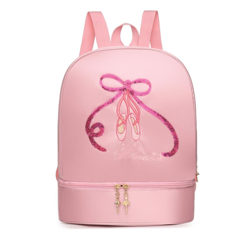 Двойная балетная сумка на плечо для девочек, сумка для танцев балерины для детей, рюкзак для хранения для латинских танцев, сумки для балета и танцев для девочек