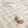 Soft Rabbit Fur Mat For Bedroom Floor Carpet Fluffy Warm Sofa Mat Bedside Rug