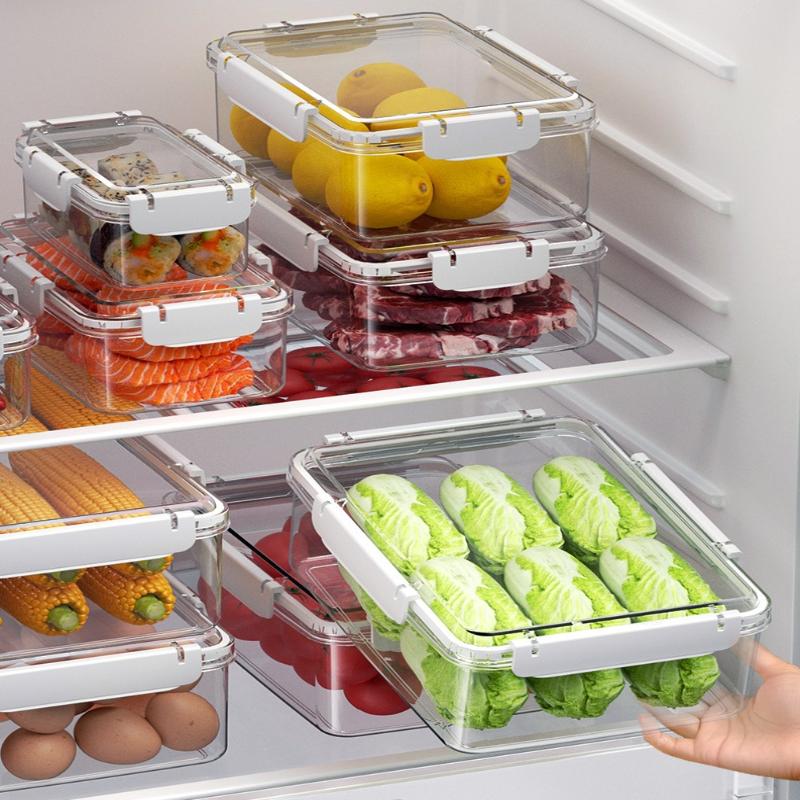 Контейнеры для хранения фруктов Контейнеры для свежих продуктов Прозрачный органайзер для фруктов в холодильник Многофункциональный ланч-бокс для приготовления еды